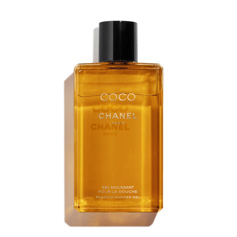 chanel coco foaming shower gel.